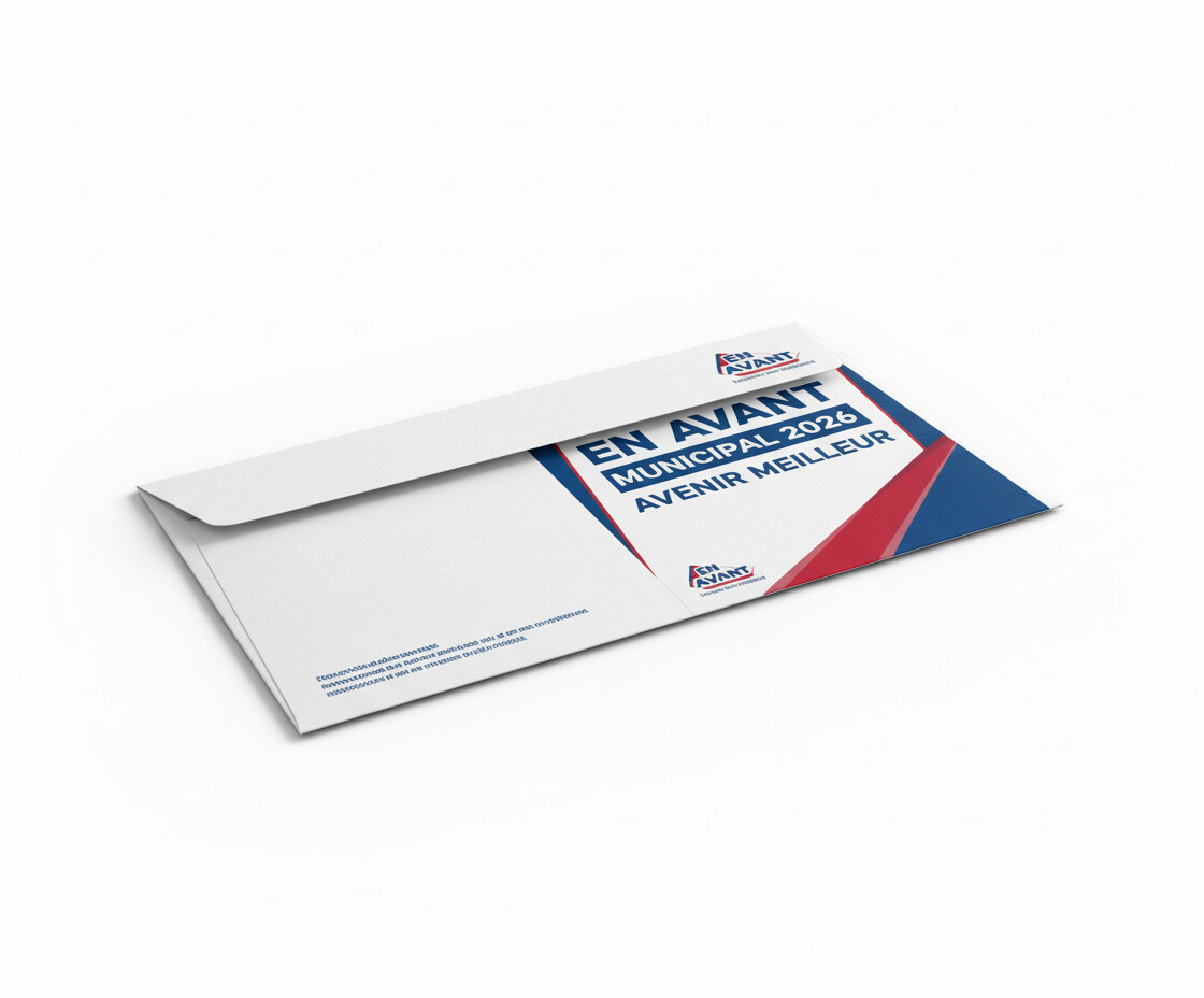 Impression enveloppe personnalisée campagne électorale municipales 2026
